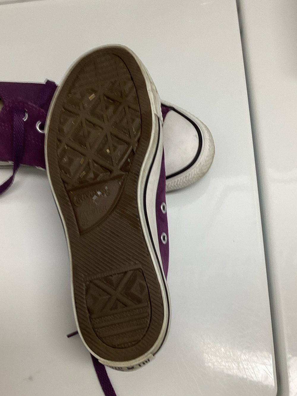 Converse Purple Low-Top Canvas Sneakers - Picture 6 of 8